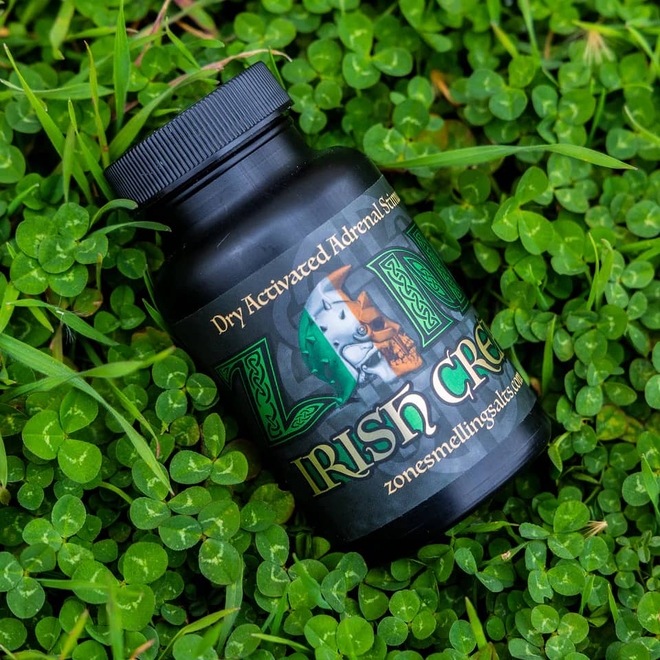 sales de amoniaco marca zone con olor a crema irlandesa irish cream para powerlifting