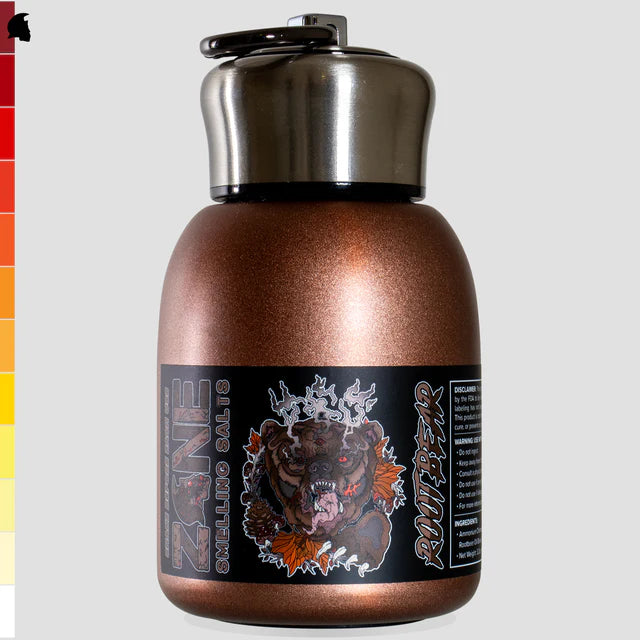 ZONE Bear Down Steel Rootbear. Sales aromáticas edición brutal para powerlifting, strongman, gym, PRs. Aroma intenso, activación total. The PR Dealer México.